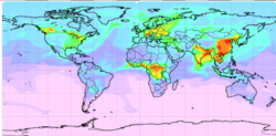 Image: Current forecast of global chemical weather.