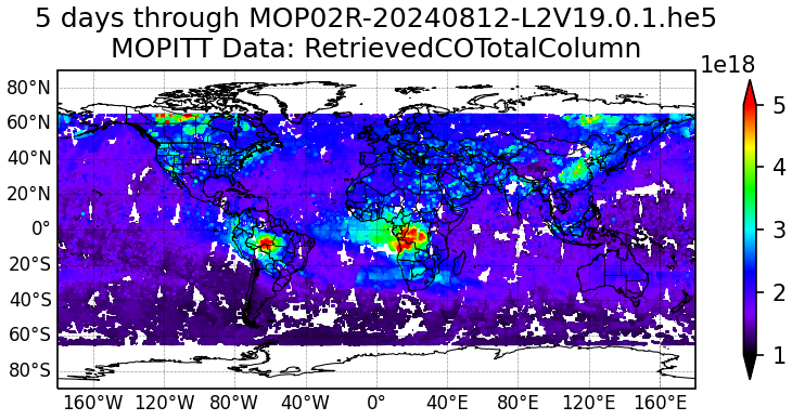 MOPITT rolling 5-day composite